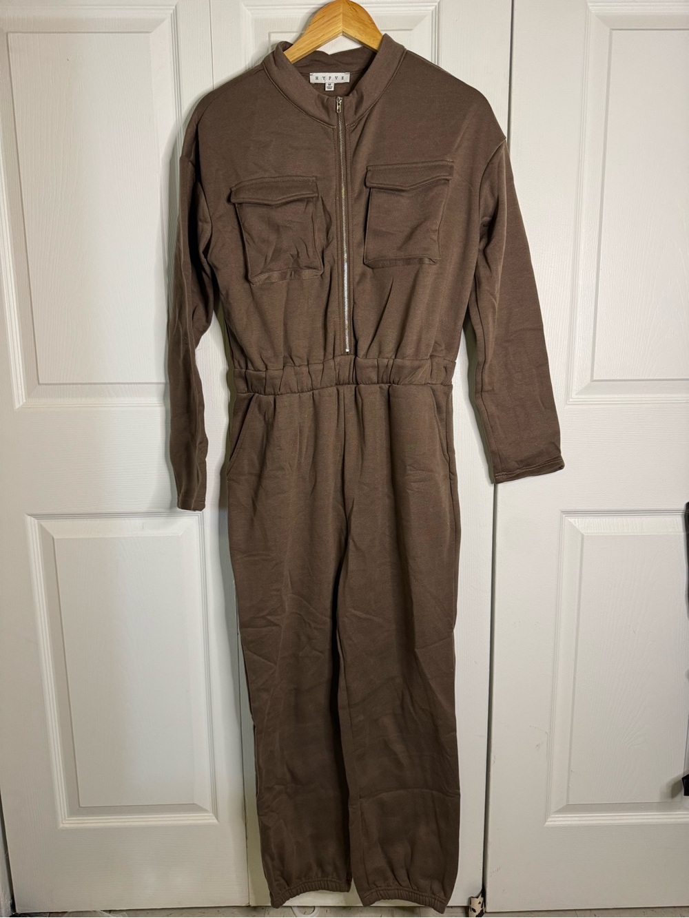 HYFVE Brown Utility Zip-Front Jumpsuit